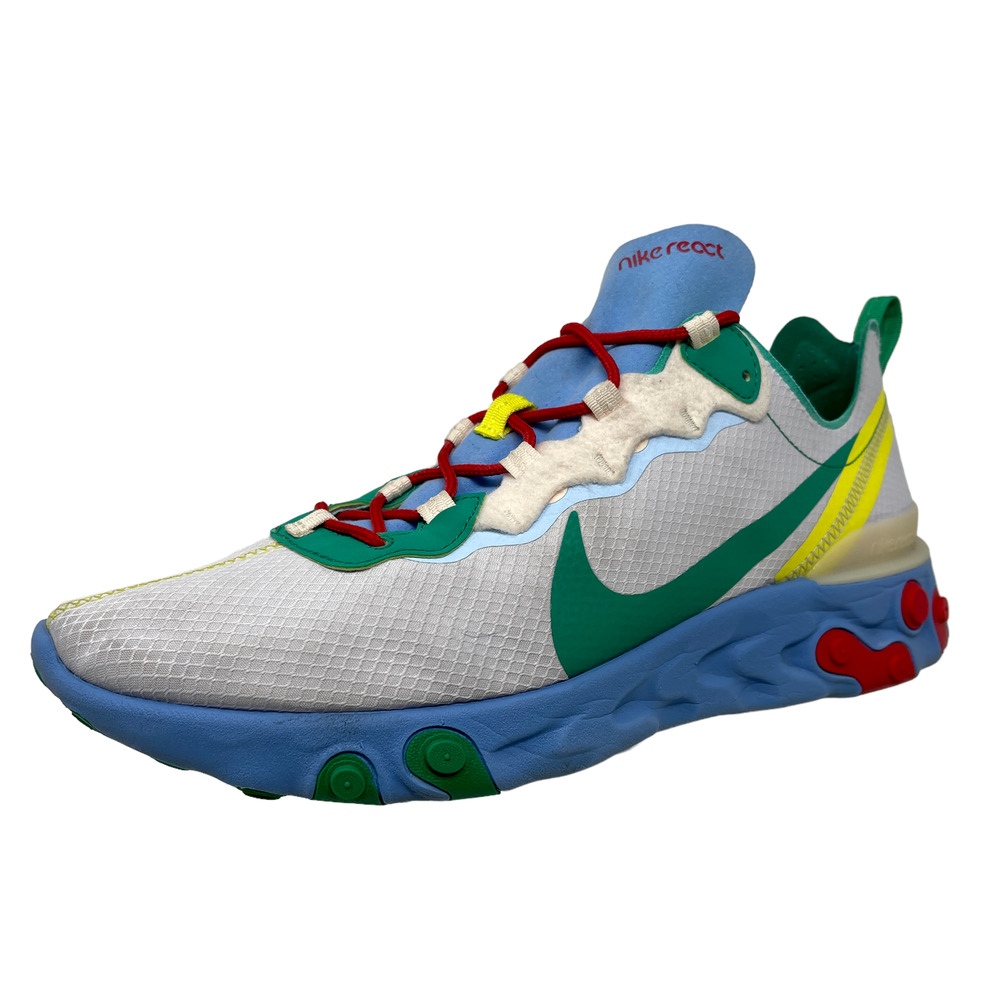 Nike React Element 55 SE Sneakers Mens 11 1/2 Blue White 2943 L.7.2